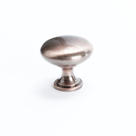 Hd Berenson 1.25 in. Knob- Euro Moderno Brushed Antique Copper BE9722 1BAC